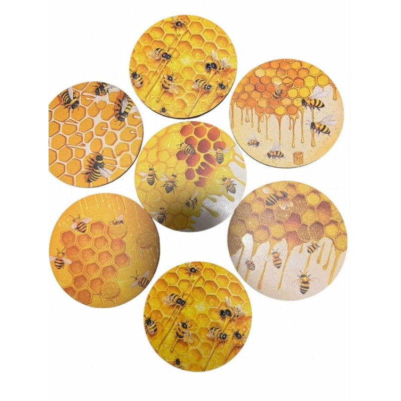 Дерев'яні підставки під чашку (Набір 6 шт.)