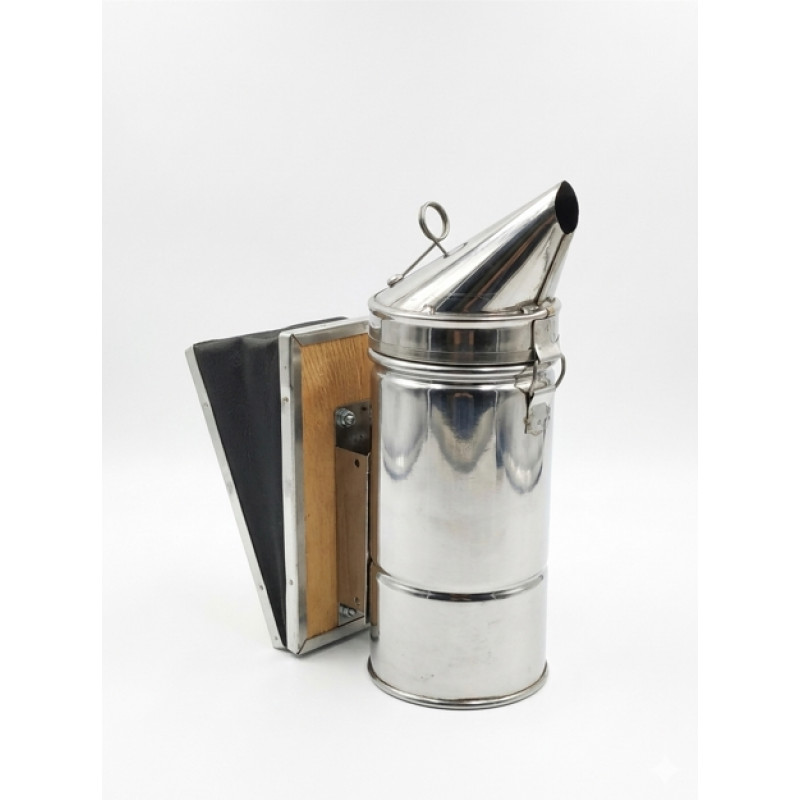 Димар пасічний із неіржавної сталі (мех — високоякісний шкірозамінник)