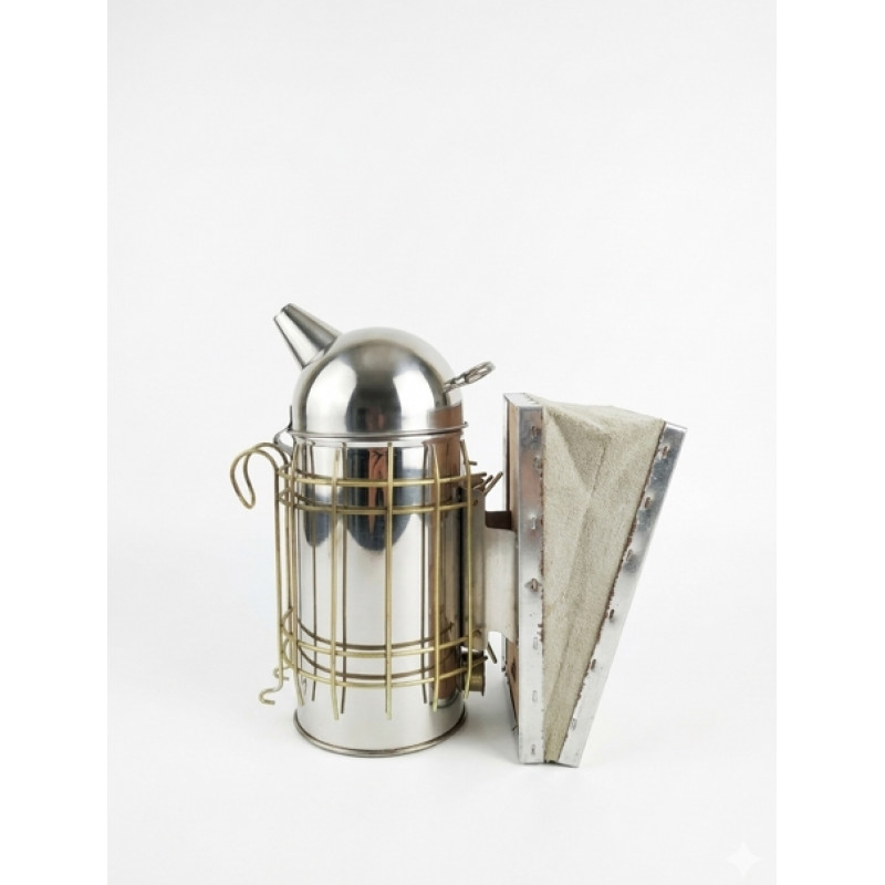 Димар пасічний преміумкласу (неіржавна сталь, хутро з натуральної шкіри, з огорожею)