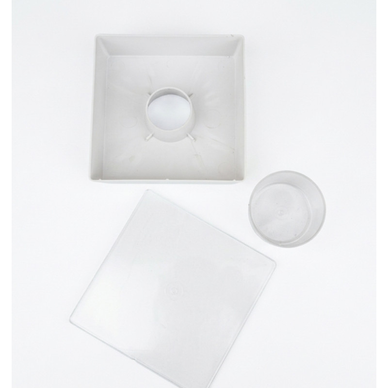 Годівниця стельова квадратна (1,8 л, харчовий пластик)