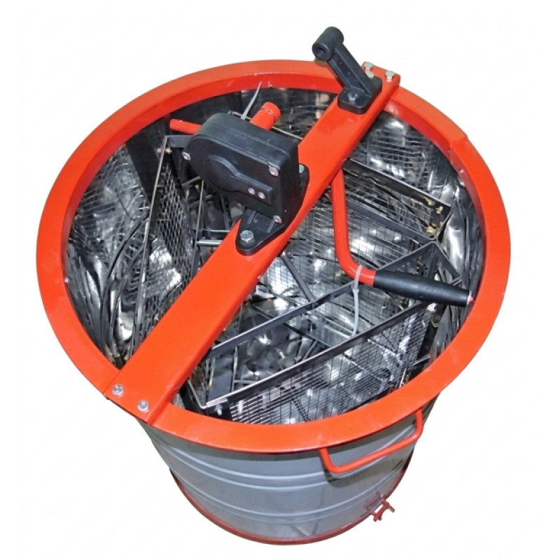 Медогонка 3-рамкова поворотна (касетна, оцинкована/нержавіюча сталь)