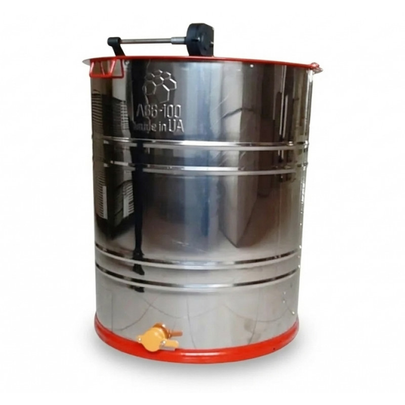 Медогонка 4-рамкова поворотна (нержавіюча сталь, зварні посилені касети)