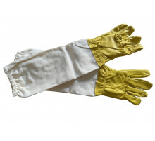 Рукавиці бджоляра: Екошкіра з лляним нарукавником