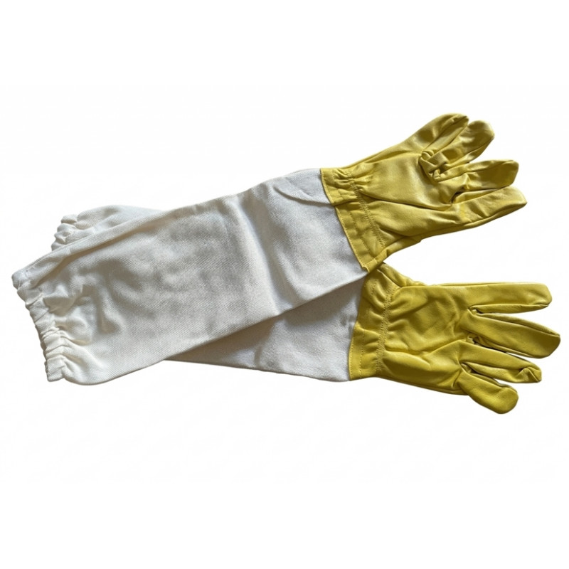 Рукавиці бджоляра: Екошкіра з лляним нарукавником