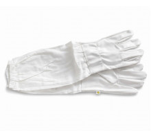 Рукавиці бджоляра комбіновані: Натуральна шкіра + Льон