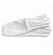 Рукавиці бджоляра комбіновані: Натуральна шкіра + Льон