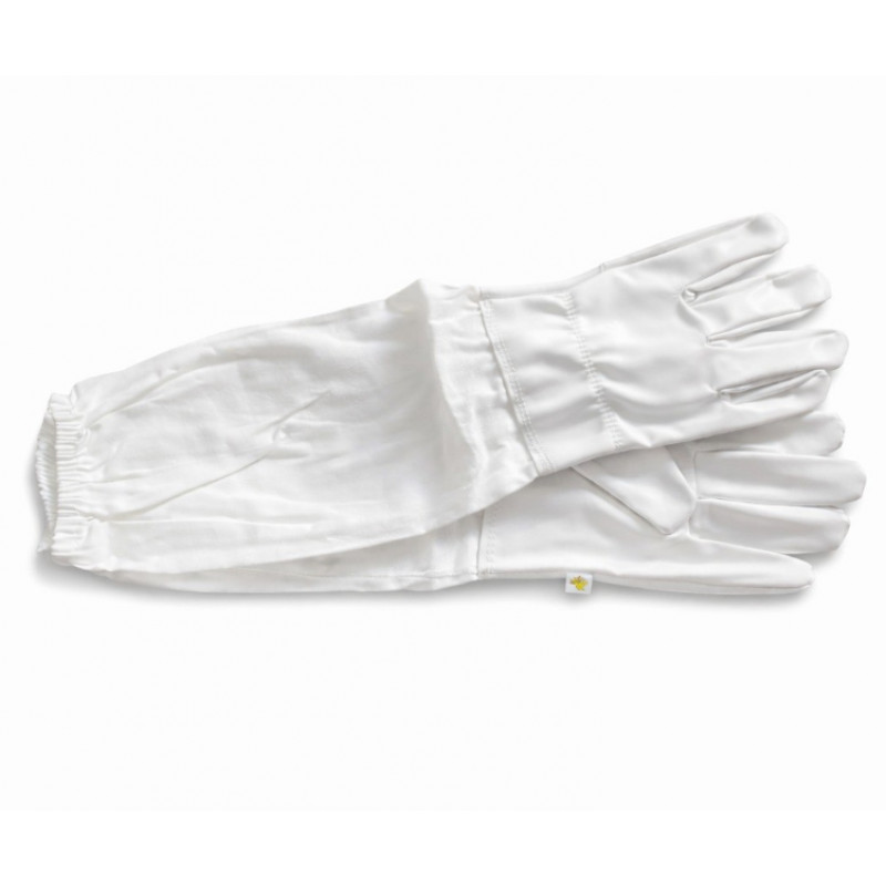 Рукавиці бджоляра комбіновані: Натуральна шкіра + Льон