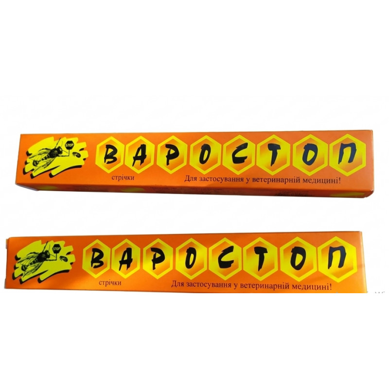 Варотоп (Varotop) — високоефективні смужки для боротьби з вароатозом (10 пластин)