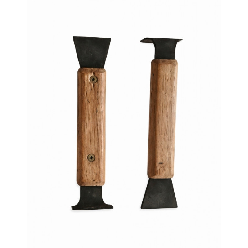 Стамеска пасічна з дерев’яною ручкою, чорна сталь (довжина 160 мм)