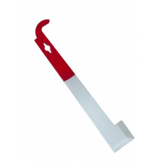 Стамеска пасічна з неіржавної сталі, з гачком (модель "Козяча ніжка"), 280 мм