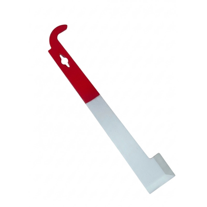 Стамеска пасічна з неіржавної сталі, з гачком (модель "Козяча ніжка"), 280 мм